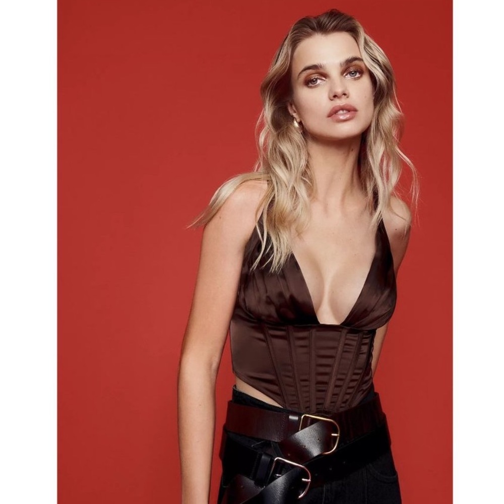 NWOT Anthropologie Porridge Satin Corset Top